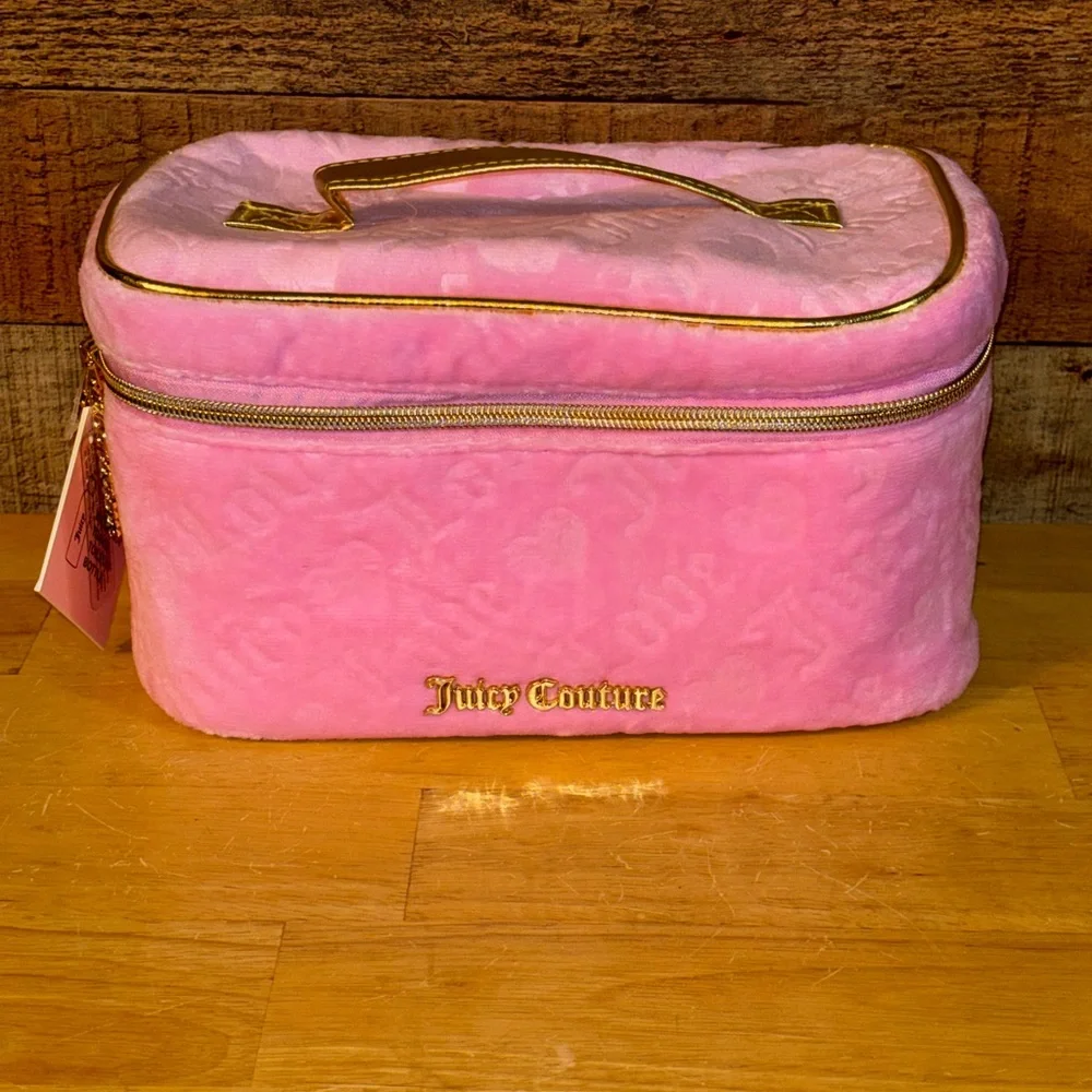 Juicy Couture Velour Travel Cosmetics Bag Set